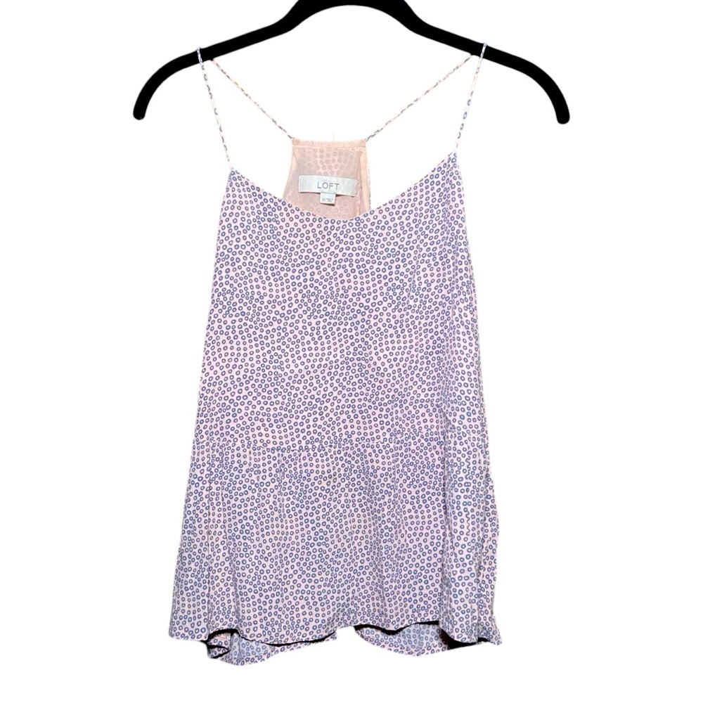 LOFT Flowy Printed Cami Tank XS Boho Romantic